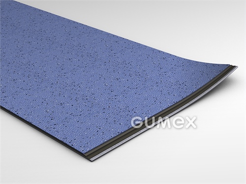 GRABO STOP 20JSK, 2mm, Breite 2000mm, raue Oberfläche, PVC, EN 45545-2, blau, 
